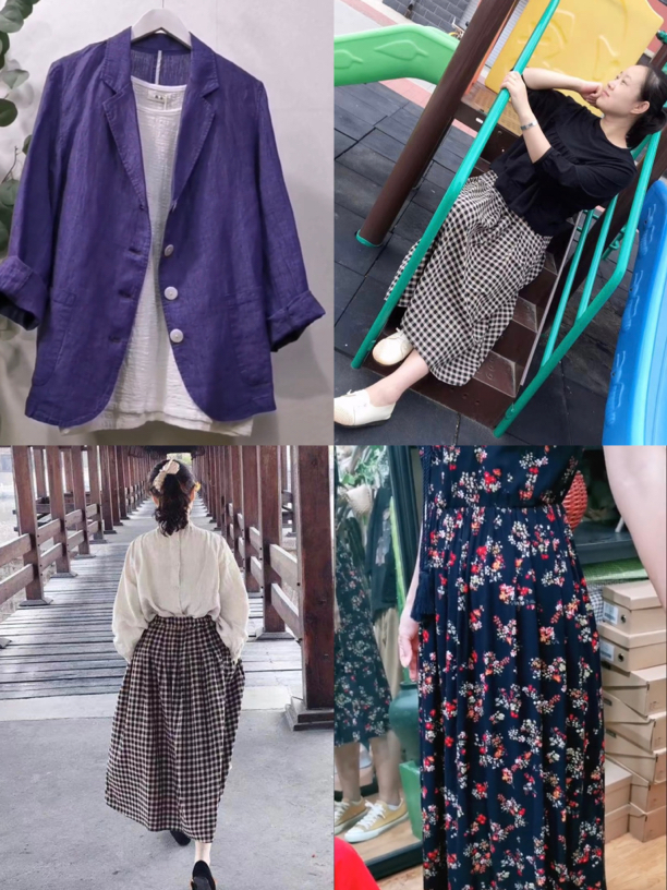 休闲宽松T恤文艺裙子棉麻女装
