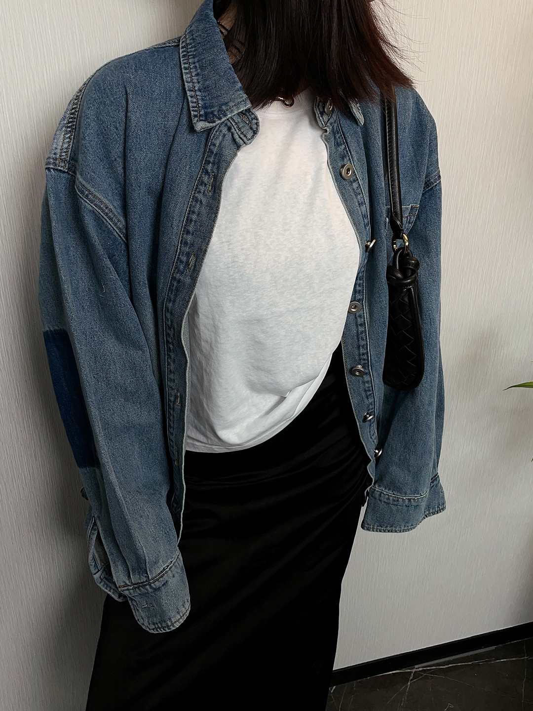 撞色复古美式宽松开衫牛仔外套52122