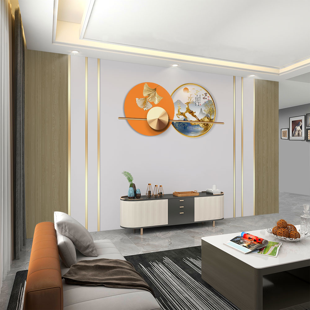 定制电视背景墙壁画山水真丝墙布新中式现代简约影视墙壁纸装饰