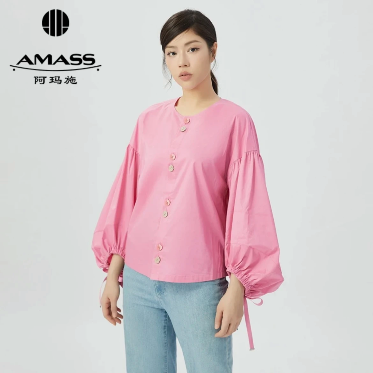 【阿玛施AMASS】新品泡泡袖衬衫5301005