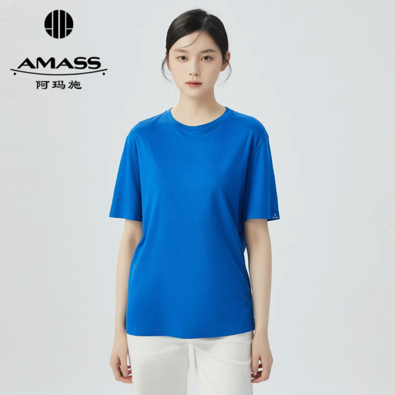 【阿玛施AMASS】纯色宽松T恤5300793