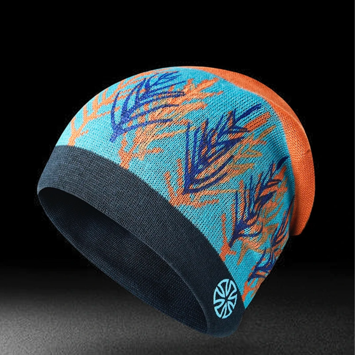 屲牌【wa】 0044 冬季滑雪马拉松跑步户外运动保暖双层针织冷帽子