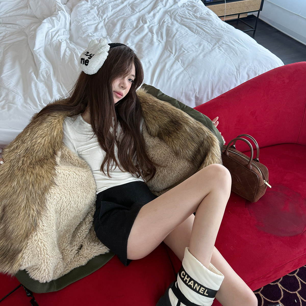 CAROL HE【飞行员】chic环保加厚军绿色夹克防水外套