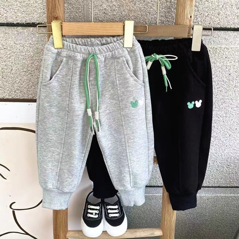 新品巴拉巴拉儿童裤子春秋外穿男女童冬季一体加绒加厚卫裤宝宝中