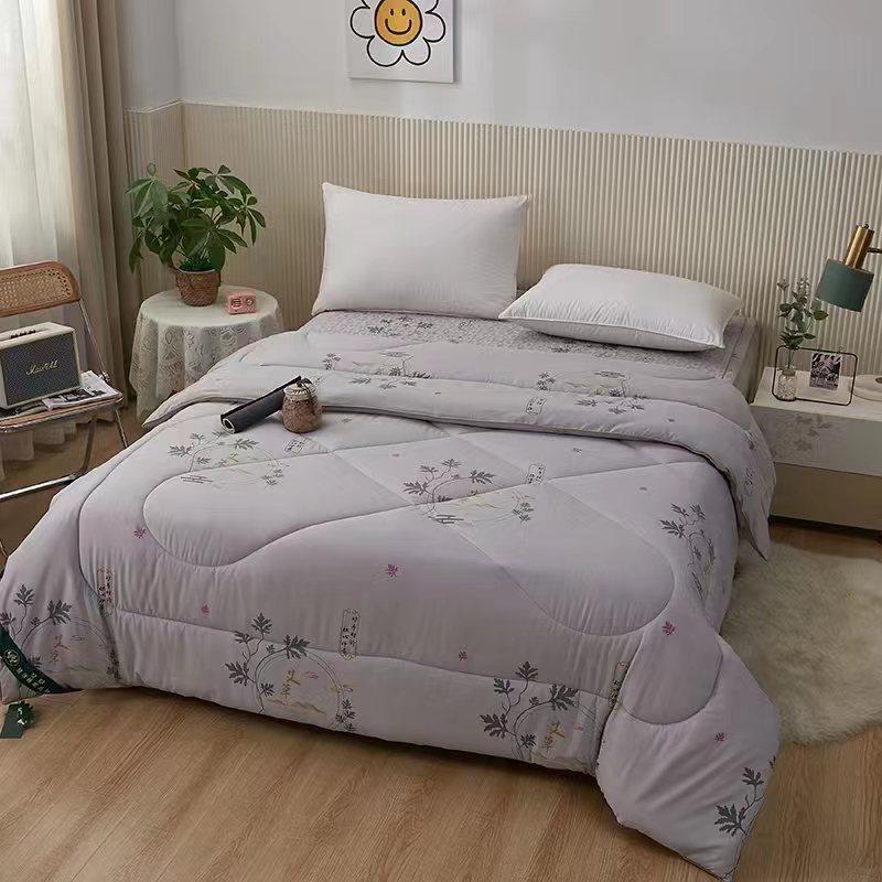 石墨稀艾绒被子睡的安睡的舒服艾草印花双人被被芯艾草被子正宗