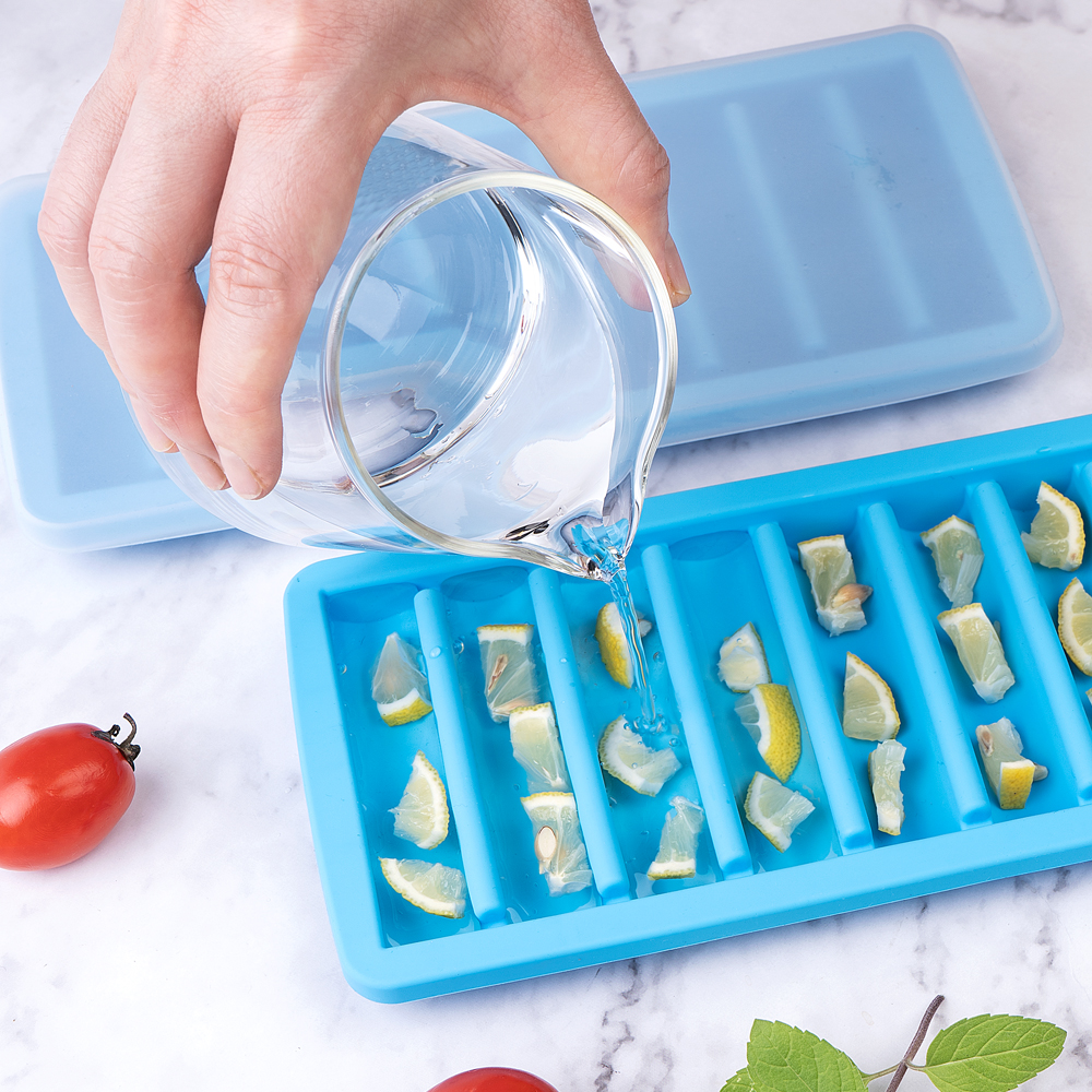 硅胶9连条形冰模带盖