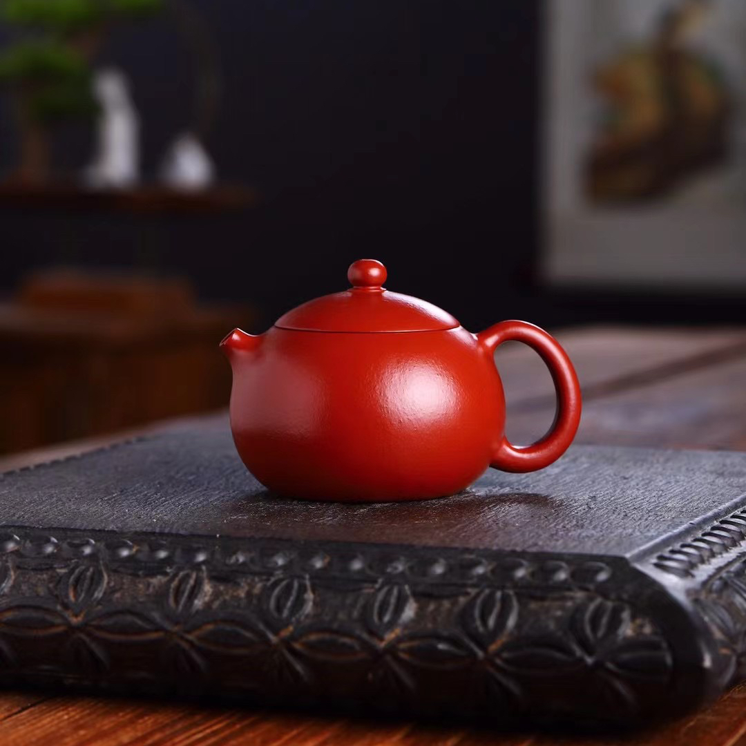 珍贵泥品，大红袍 西施壶 190cc 收缩率在28%以上，壶身上或有褶皱