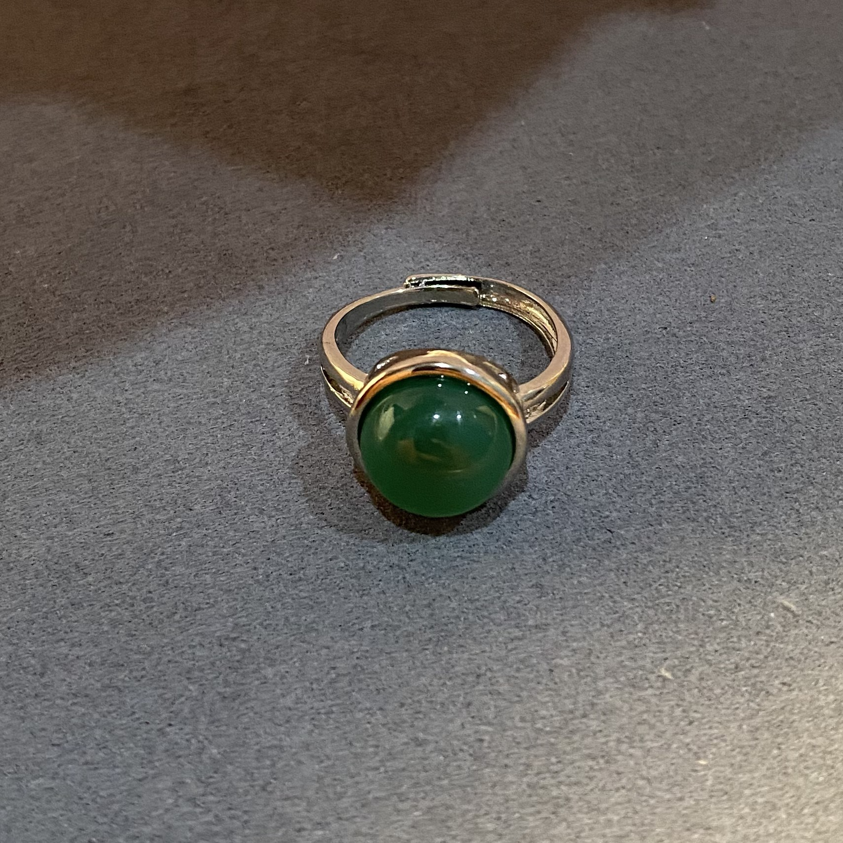 绿玛瑙圆形戒指（多样性发一件）DZ-1227