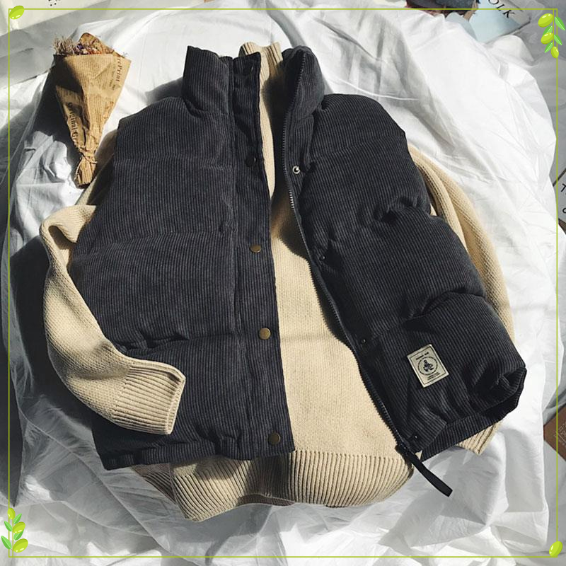 秋冬季立领马甲简约百搭面包服