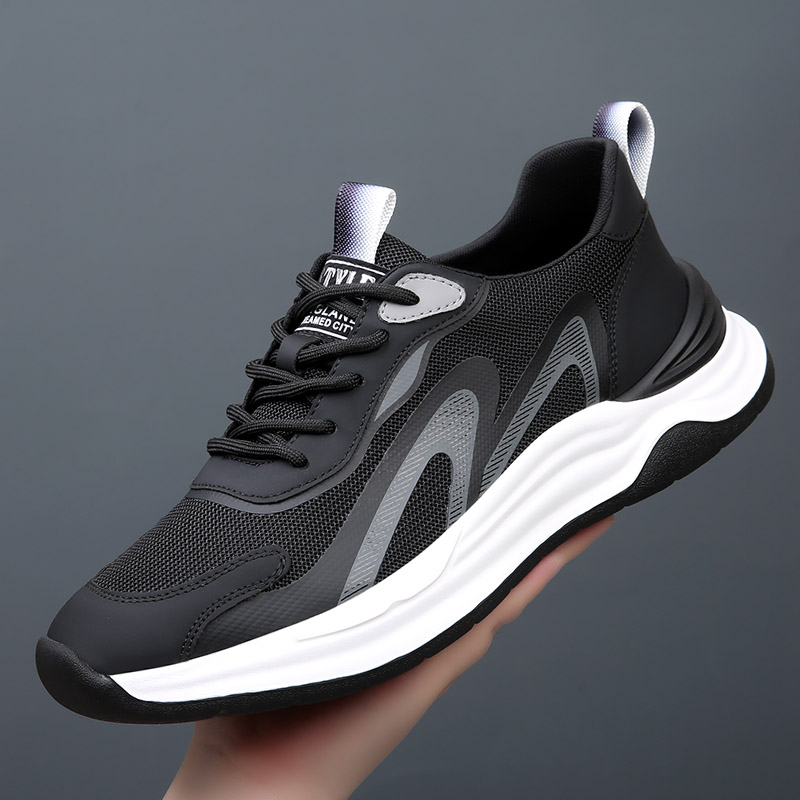运动鞋男款春夏季透气双层网面休闲鞋男士轻便网布鞋男士休闲男鞋