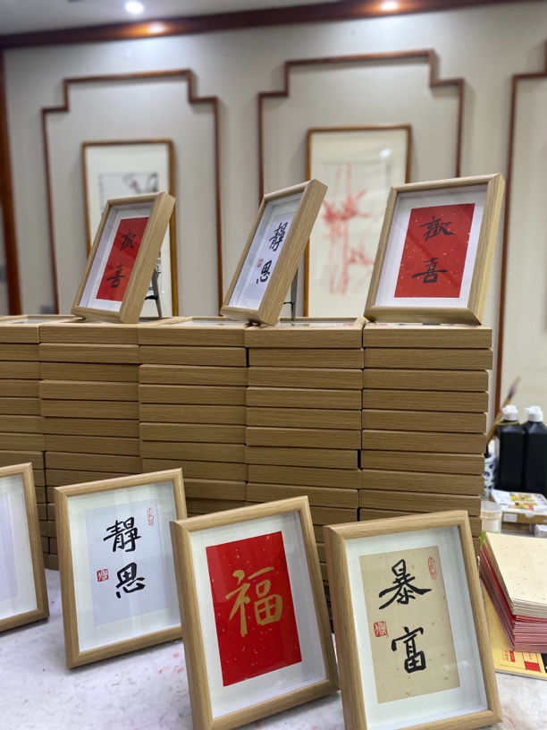 典藏书画书法（摆台）傅振宇老师创作8寸