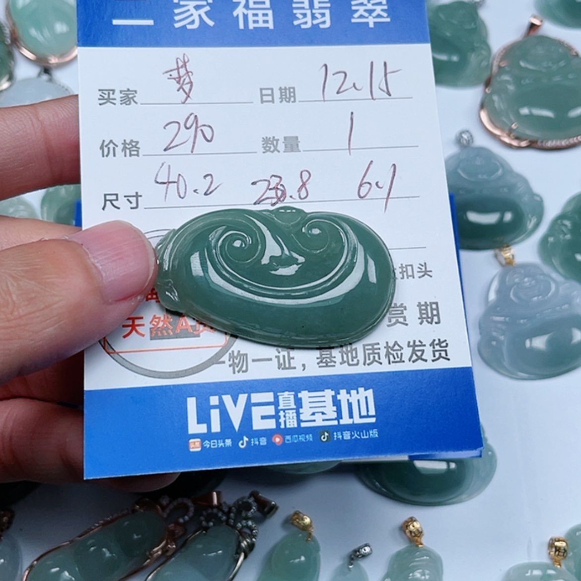 【闪购商品】翡翠颈饰未镶嵌梦*