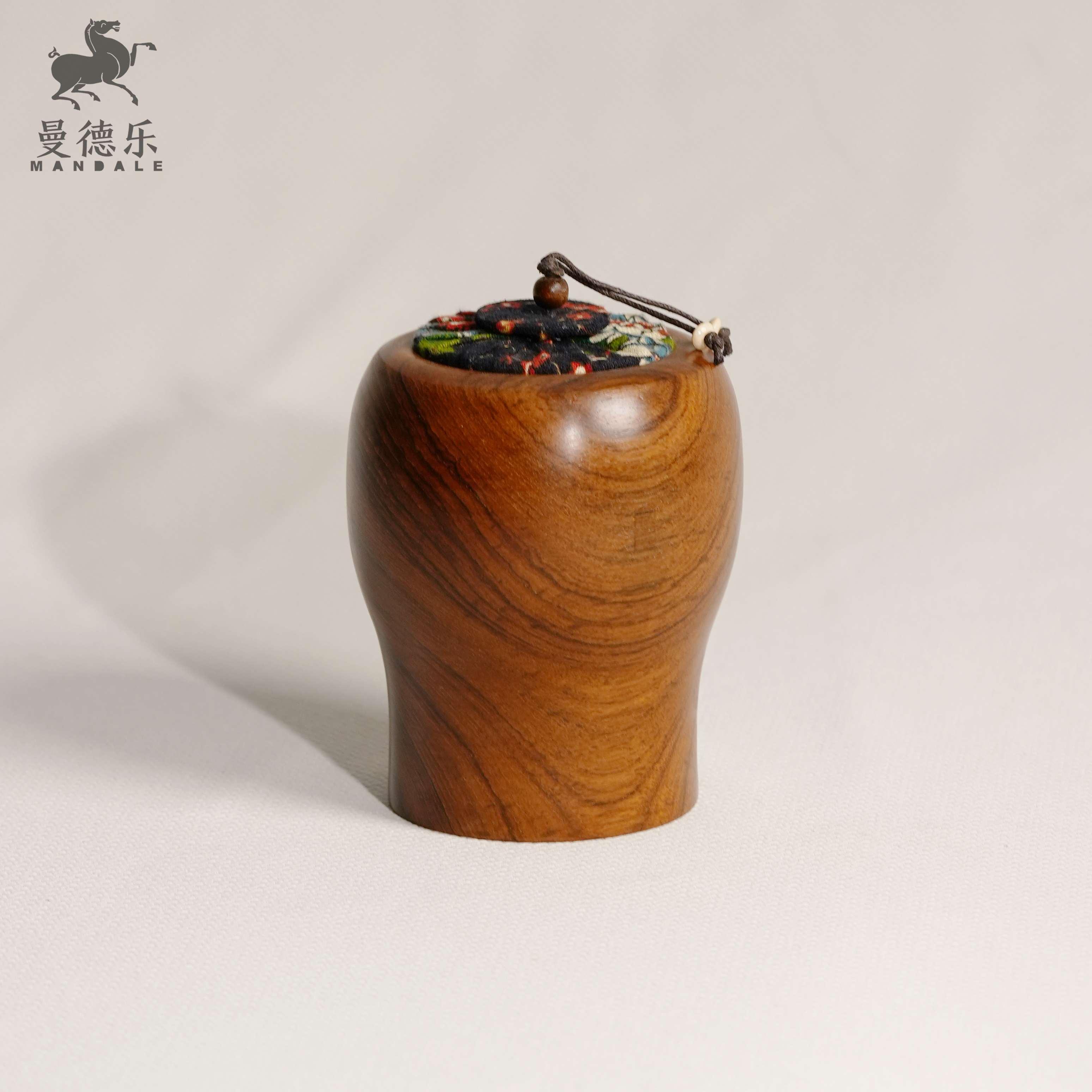 缅甸柚木实木创意茶叶罐中古风格
