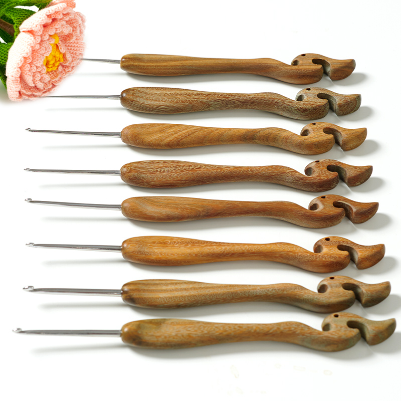 芙拉达祥云绿檀柄钩针勾针手工打磨针头玩偶毛线diy编织