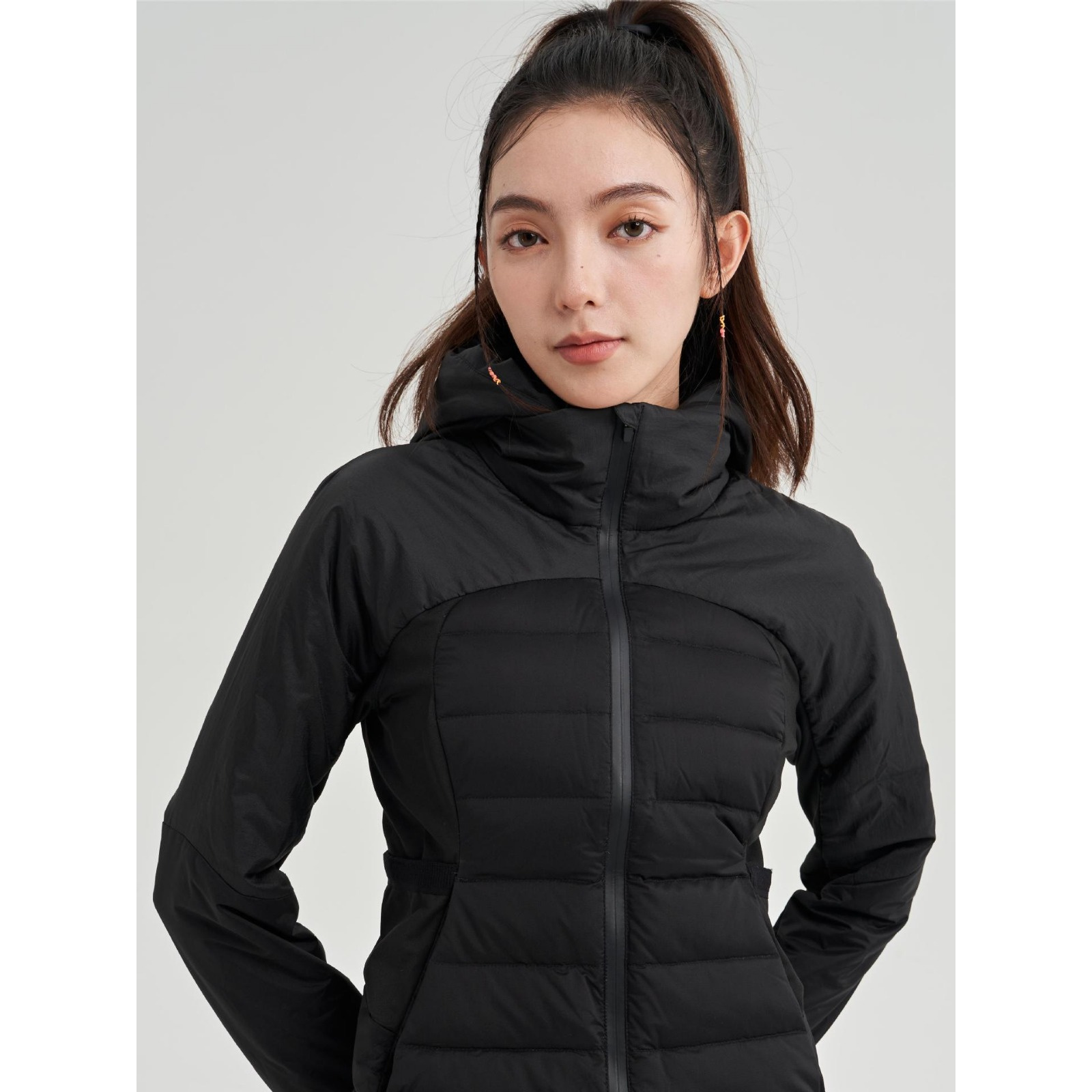 lulu新款运动羽绒棉服修身瑜伽显瘦跑步轻薄保暖连帽防风上衣外套