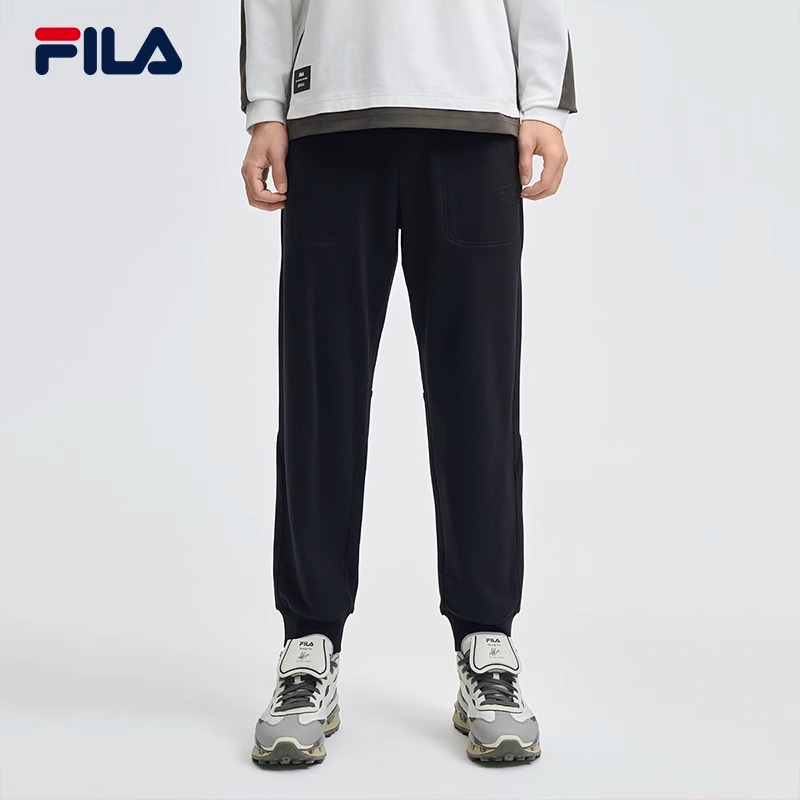 /斐乐男士针织长裤24秋季时尚休闲纯棉收口运动裤F11M448606