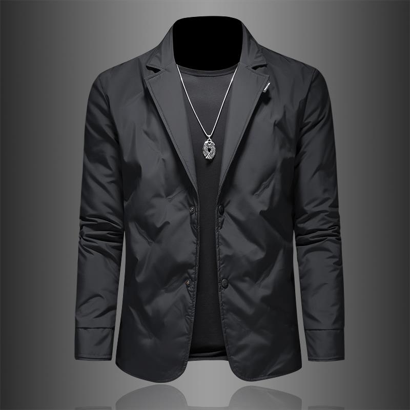 轻薄款羽绒服男士外套秋冬款2023新款商务男装高级感短款羽绒西