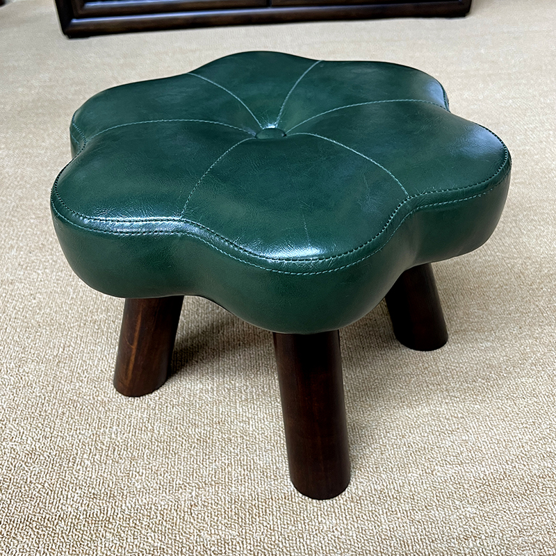 [花瓣矮凳]家用矮凳坐凳简约换鞋凳客厅沙发茶几板凳皮垫凳