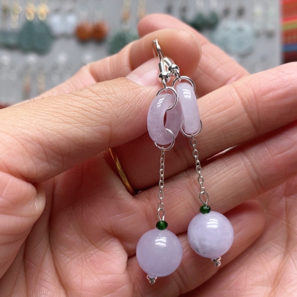 【闪购商品】翡翠耳饰未镶嵌