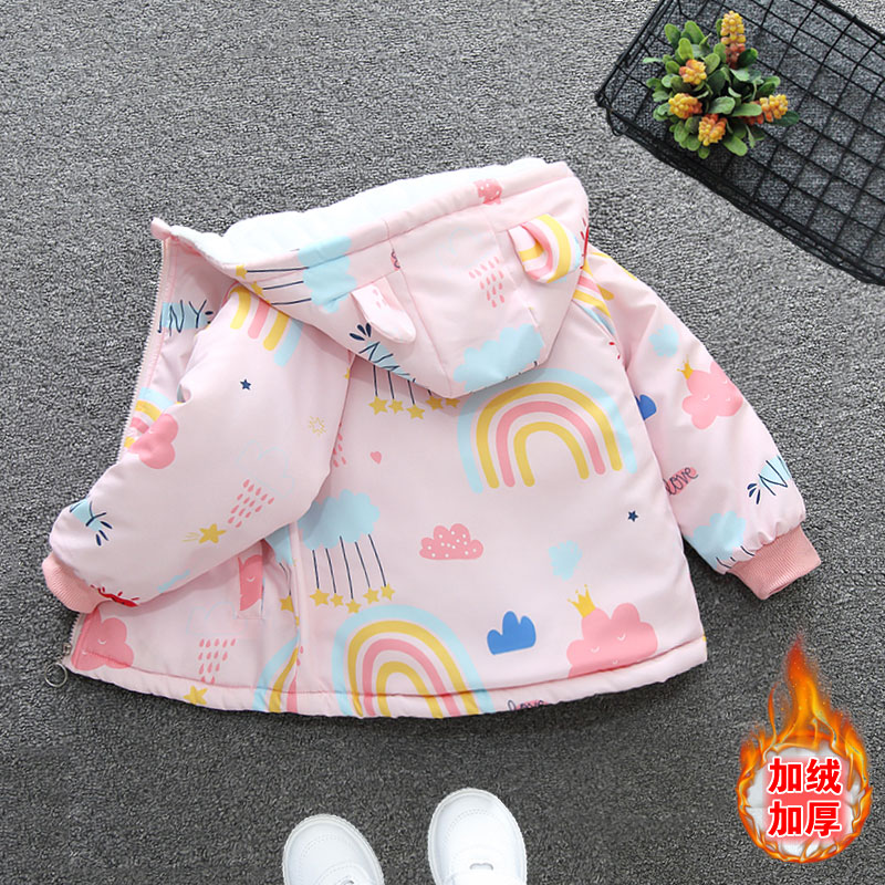 婴儿保暖冬装棉衣服外套2023新款中大儿童加厚男孩宝宝厚派克服