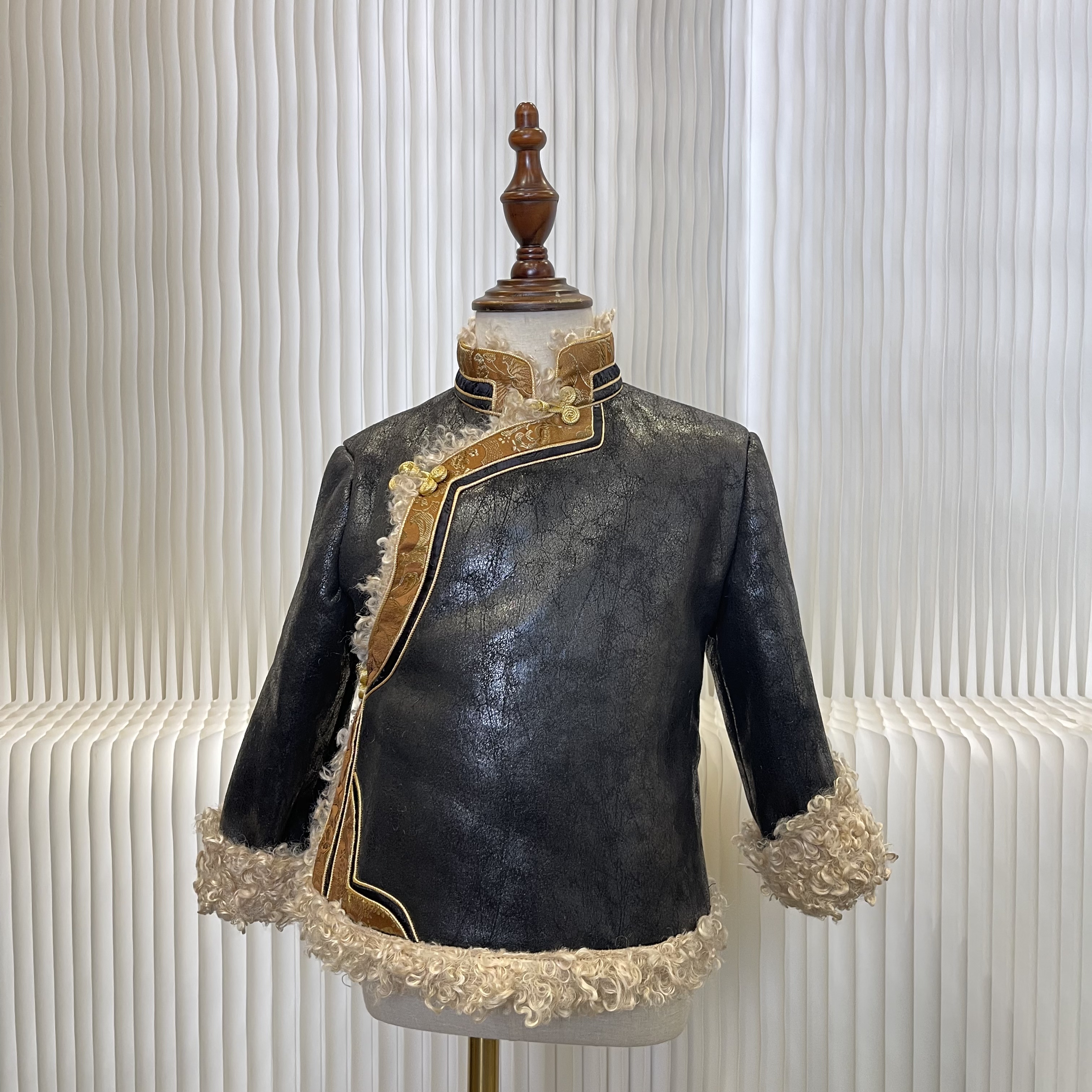 【小皮球】秋季童装立领女童时尚中式加绒加厚冬款儿童外套TZWT923