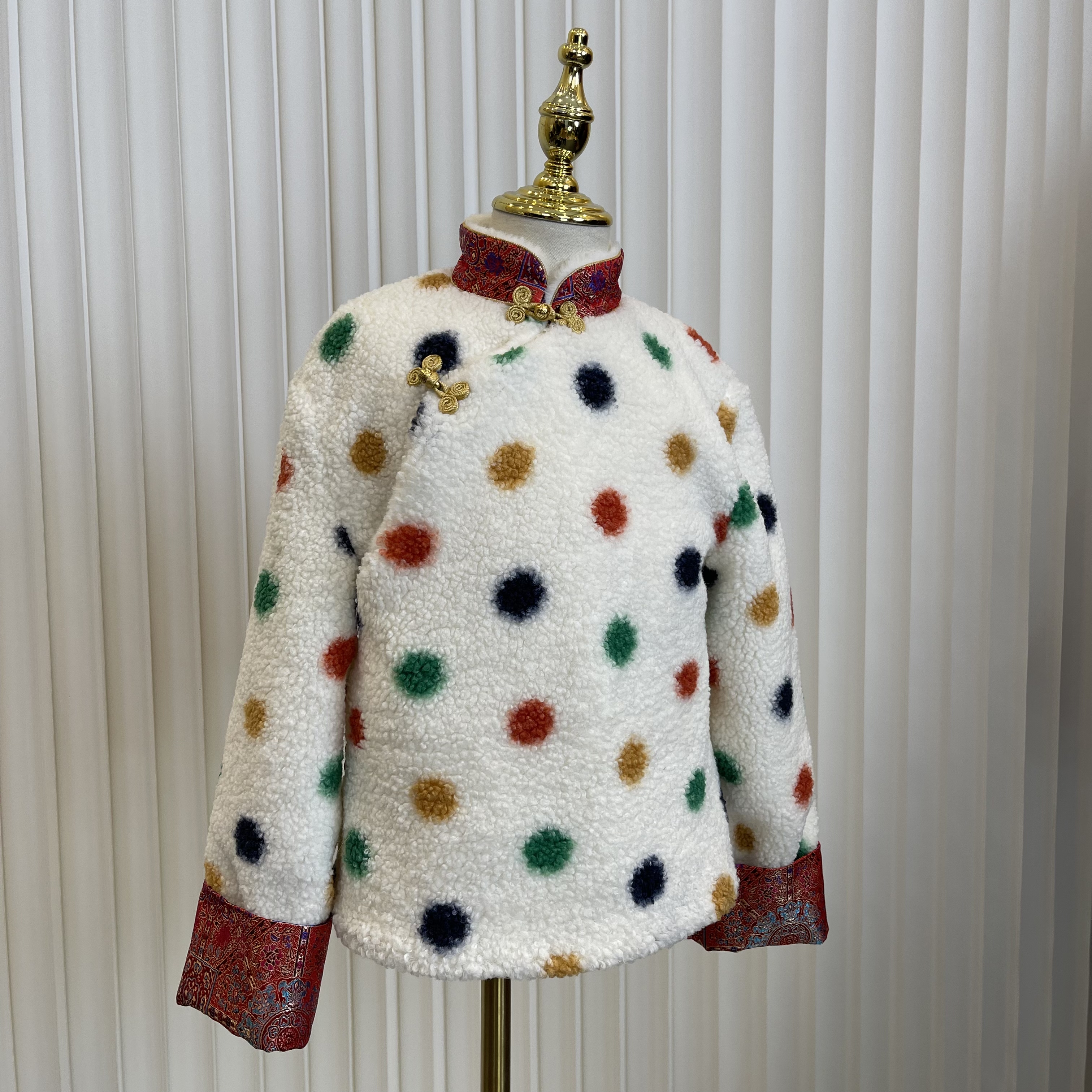 藏式【糖豆】风四季色藏式冬款外套童装新中式双层立领TZWT927