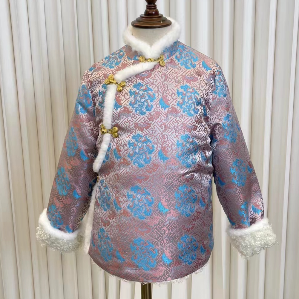 泽仁藏式【布鲁克】设计感精致毛绒童装外套TZWT603