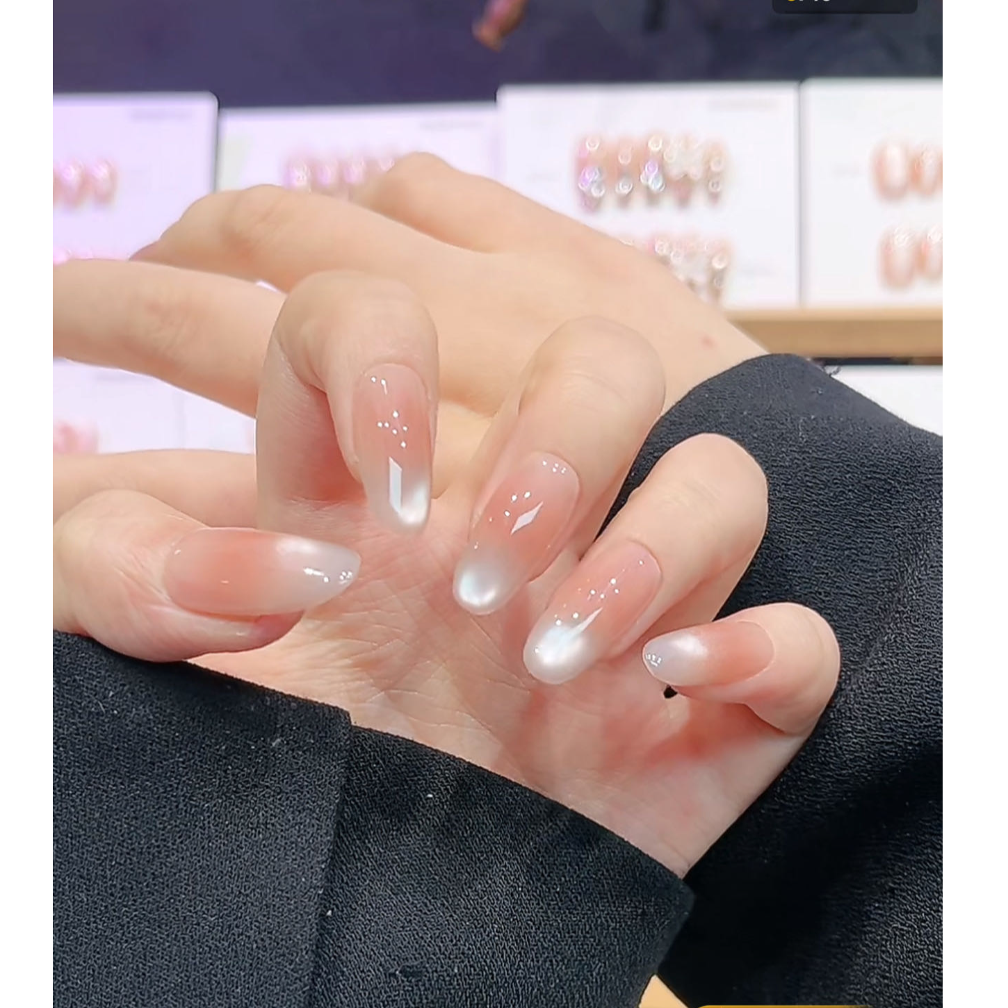 ｛露珠｝高光腮红猫眼显白手工穿戴甲