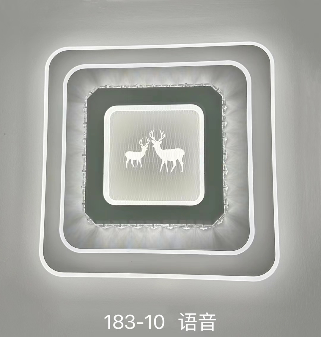 冠美卧室吸顶灯三色变光智能语音LED房间吸顶灯