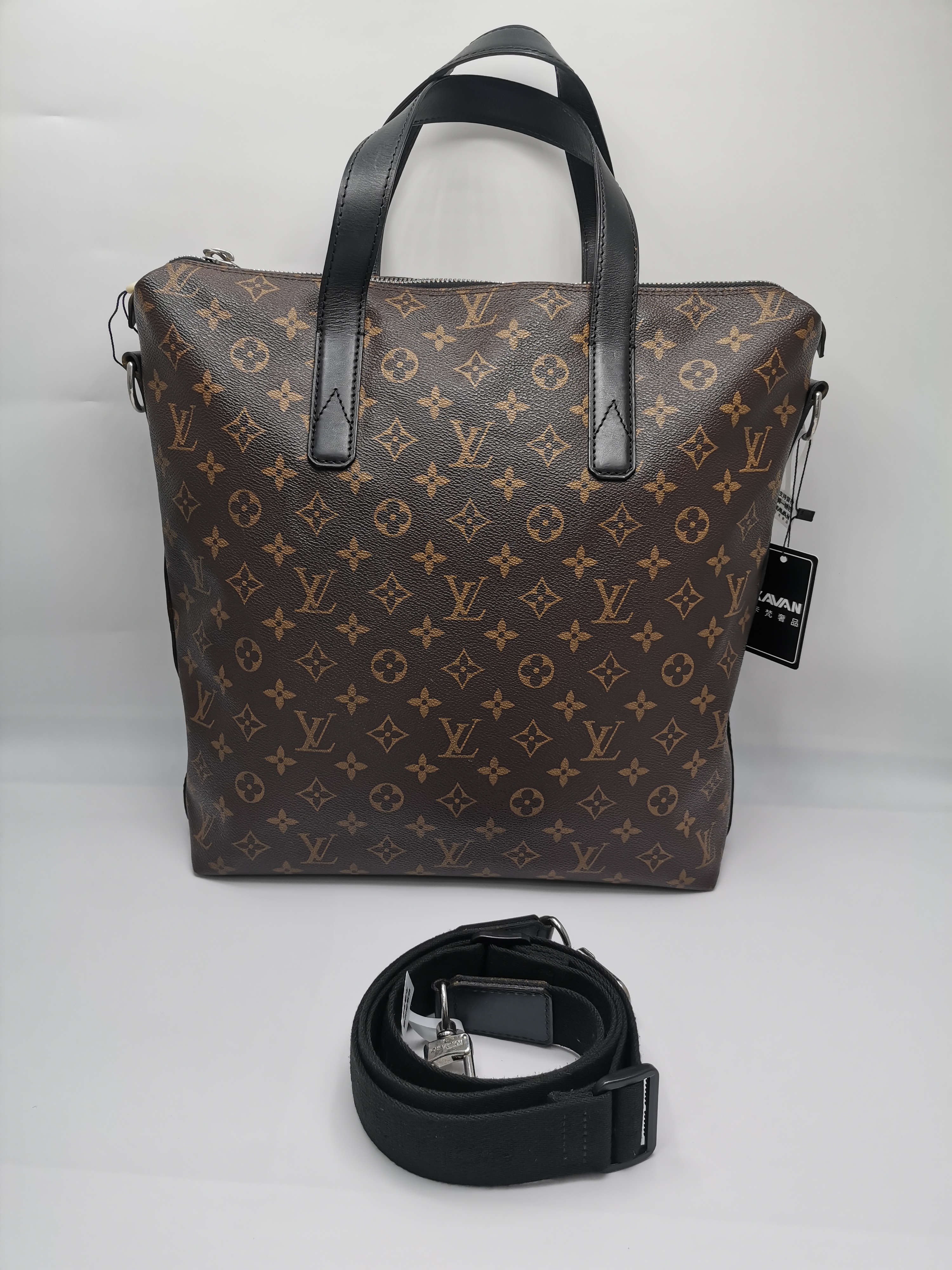 95新 LouisVuitton/路易威登 95新17134棕色老花手提包托特包时尚