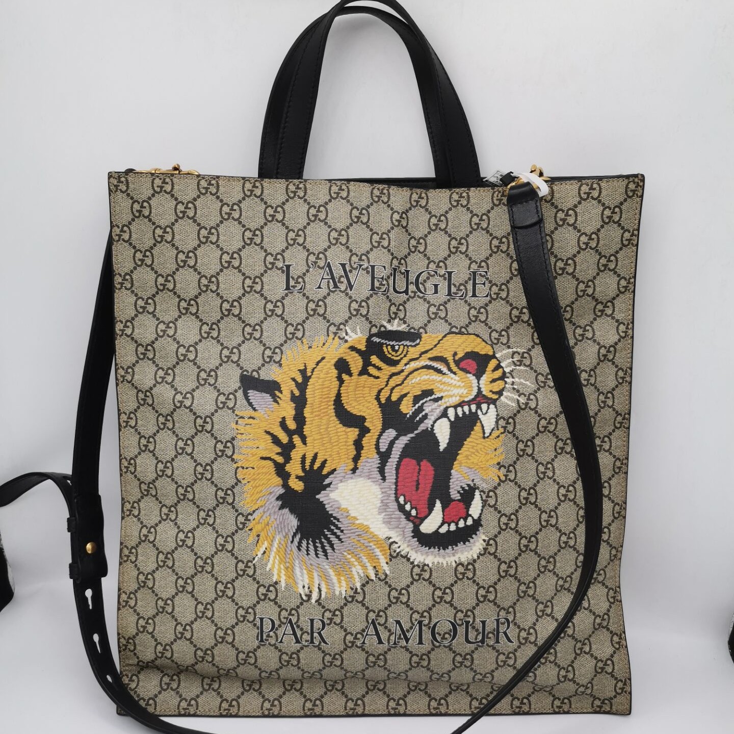 95新 GUCCI/古驰 卡梵14212  97新 经典老花 虎头 托特包 手提包
