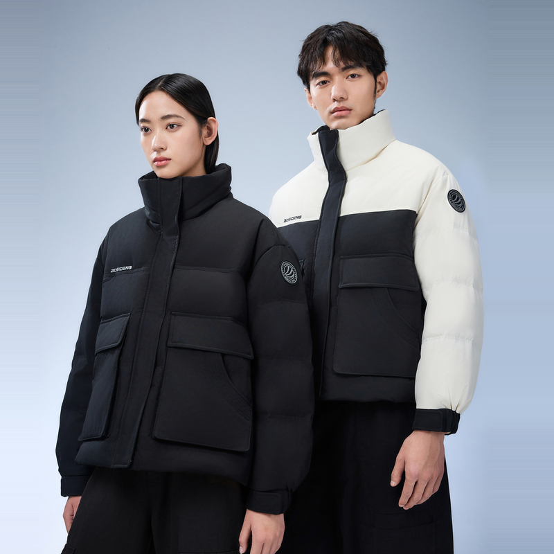 【小个子福音】波司登24城市工装系列时尚休闲情侣款短款立领羽绒服