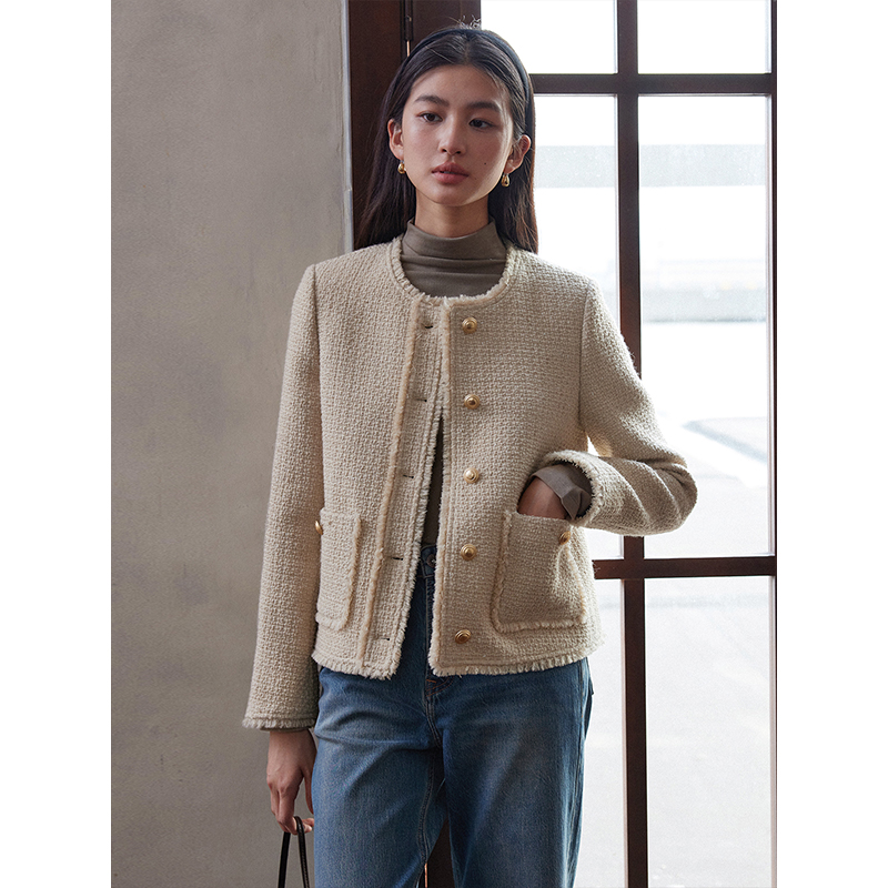 素典【千金香香】时尚小香风外套女高级感千金风气质显瘦上衣2755