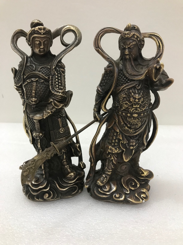 铜关公韦陀摆件家居装饰工艺品佛像