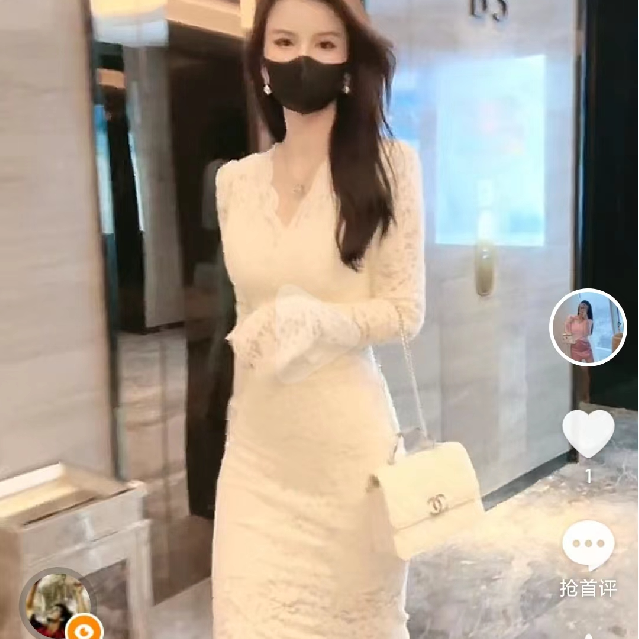 小个子，高个子蕾丝连衣裙长裙连衣裙气质时尚法式收腰修身