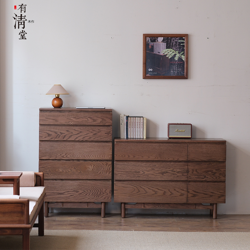 有清堂新中式红橡木斗柜
