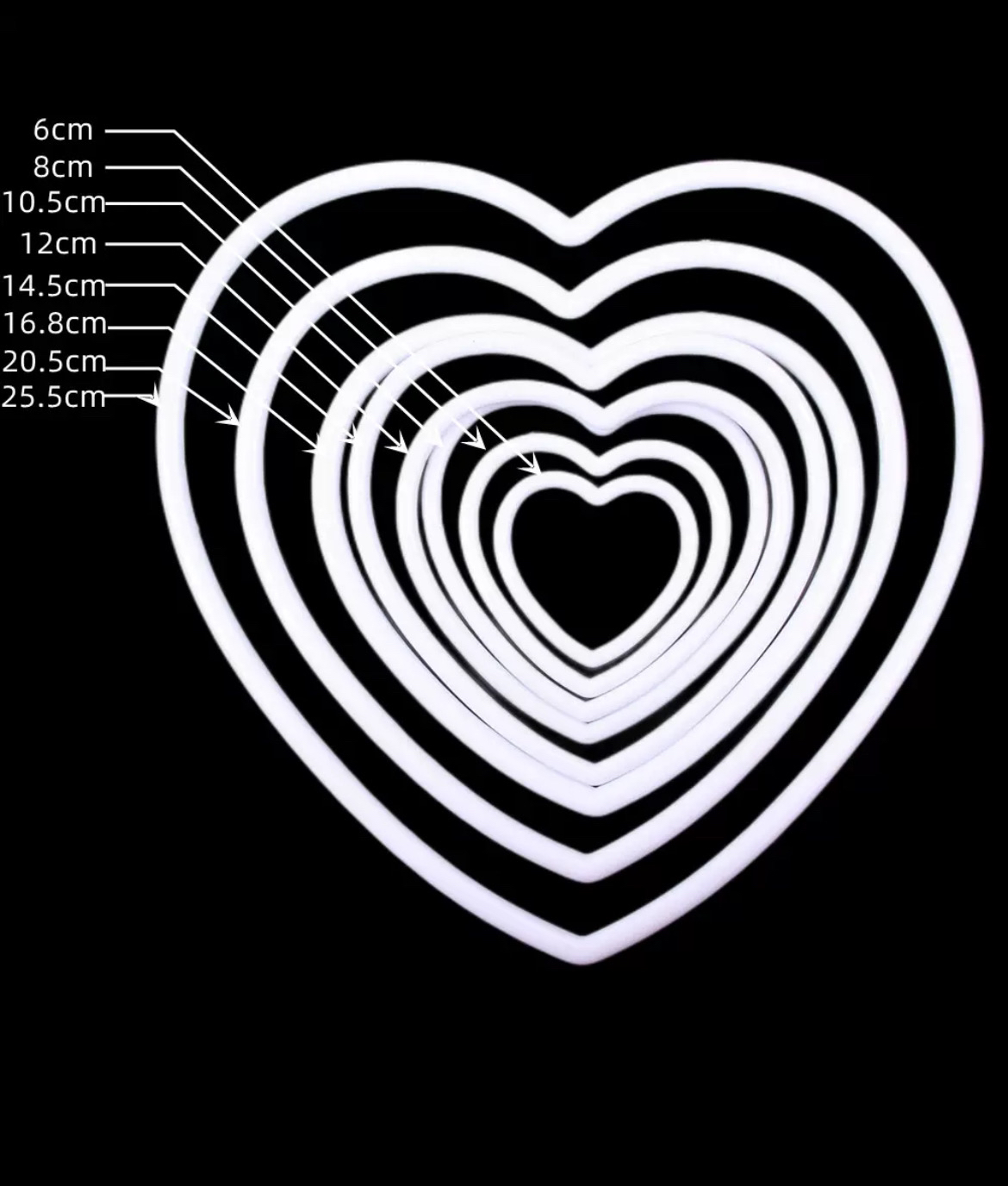 雅唐爱心环 爱心挂件边框 捕梦网材料 塑料DIY手工环
