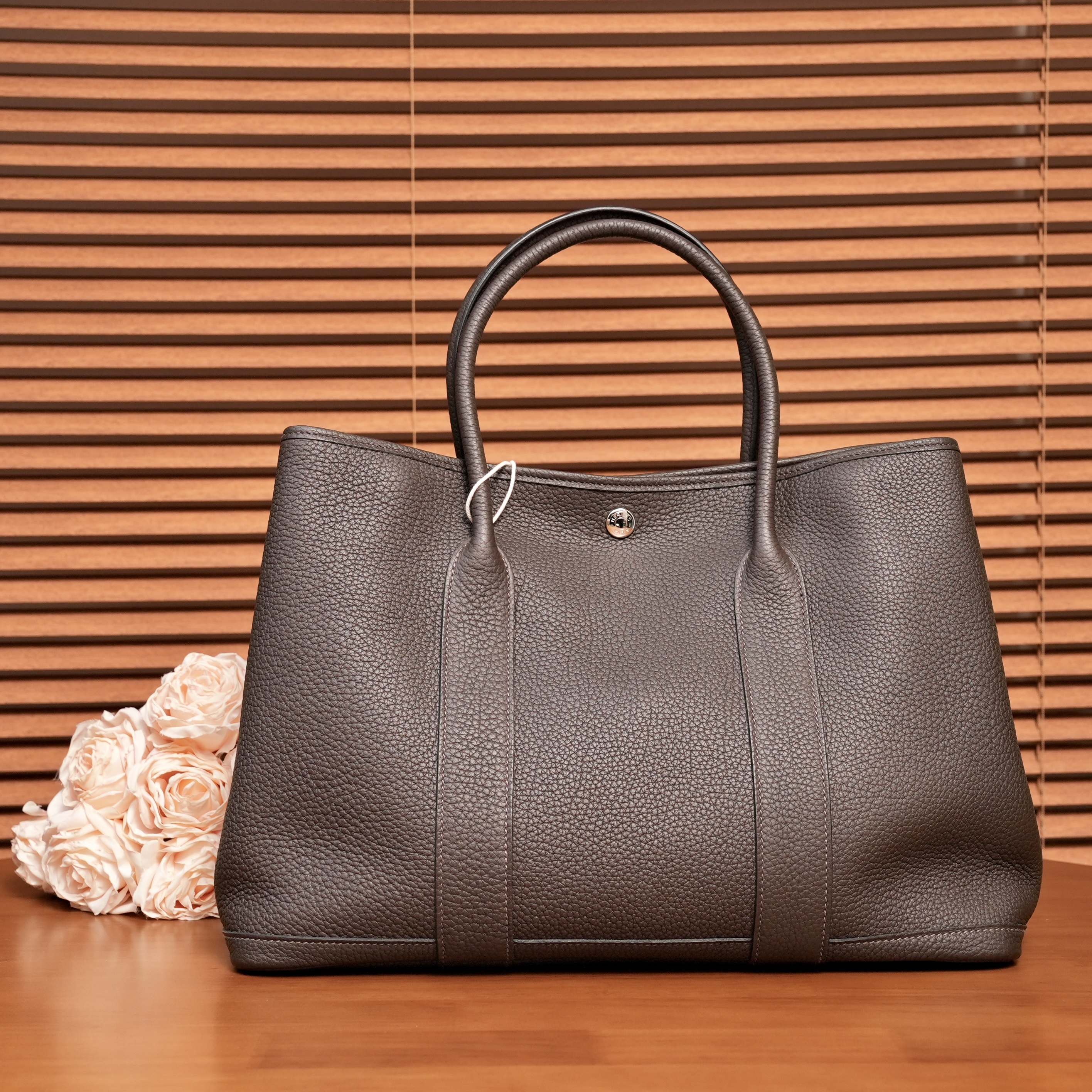 95新 Hermes/爱马仕 灰色花园包/50697