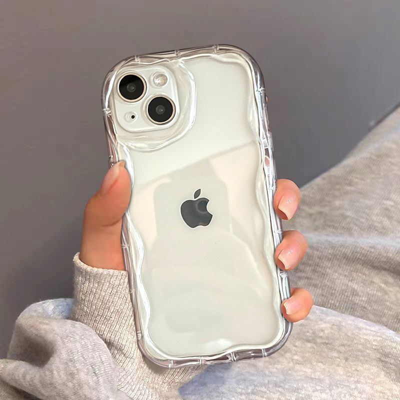 简约纯色透明适用苹果15手机壳iPhone14华为vivo小米oppo防摔软壳