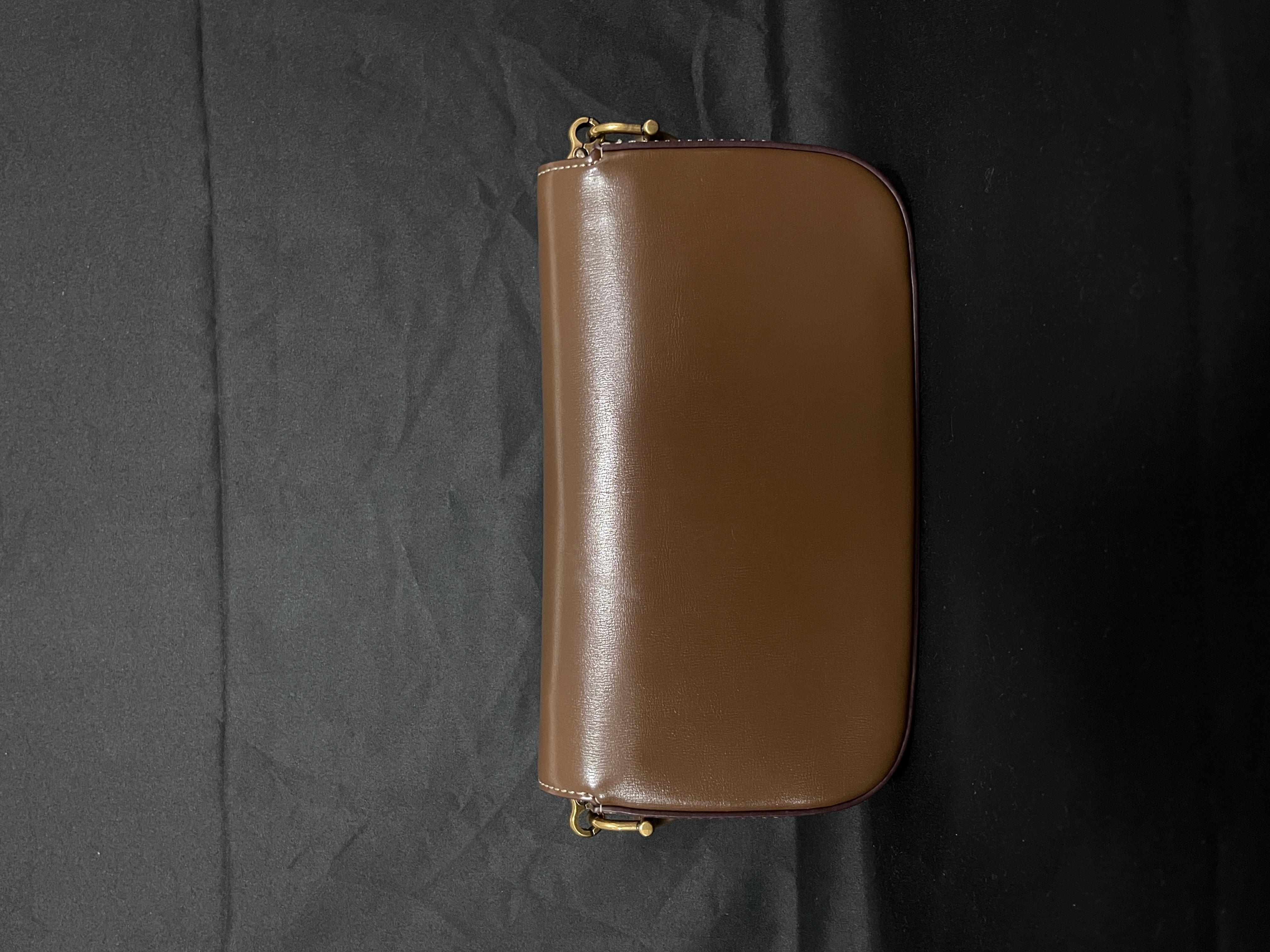 LQ-WITH-QUEEN真皮女包横棕色0073