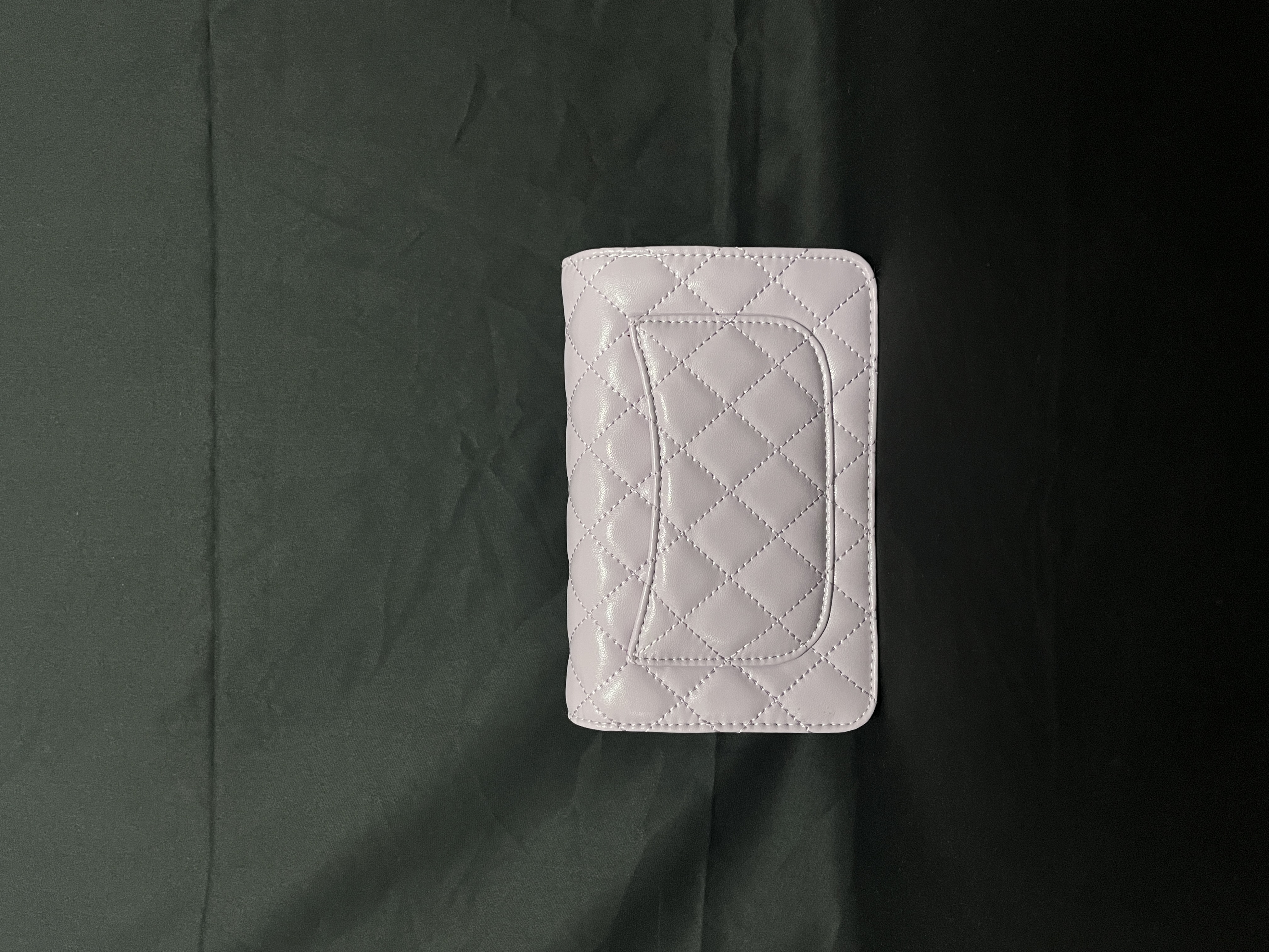 LQ-WITH-QUEEN真皮女包菱格卧链条紫色