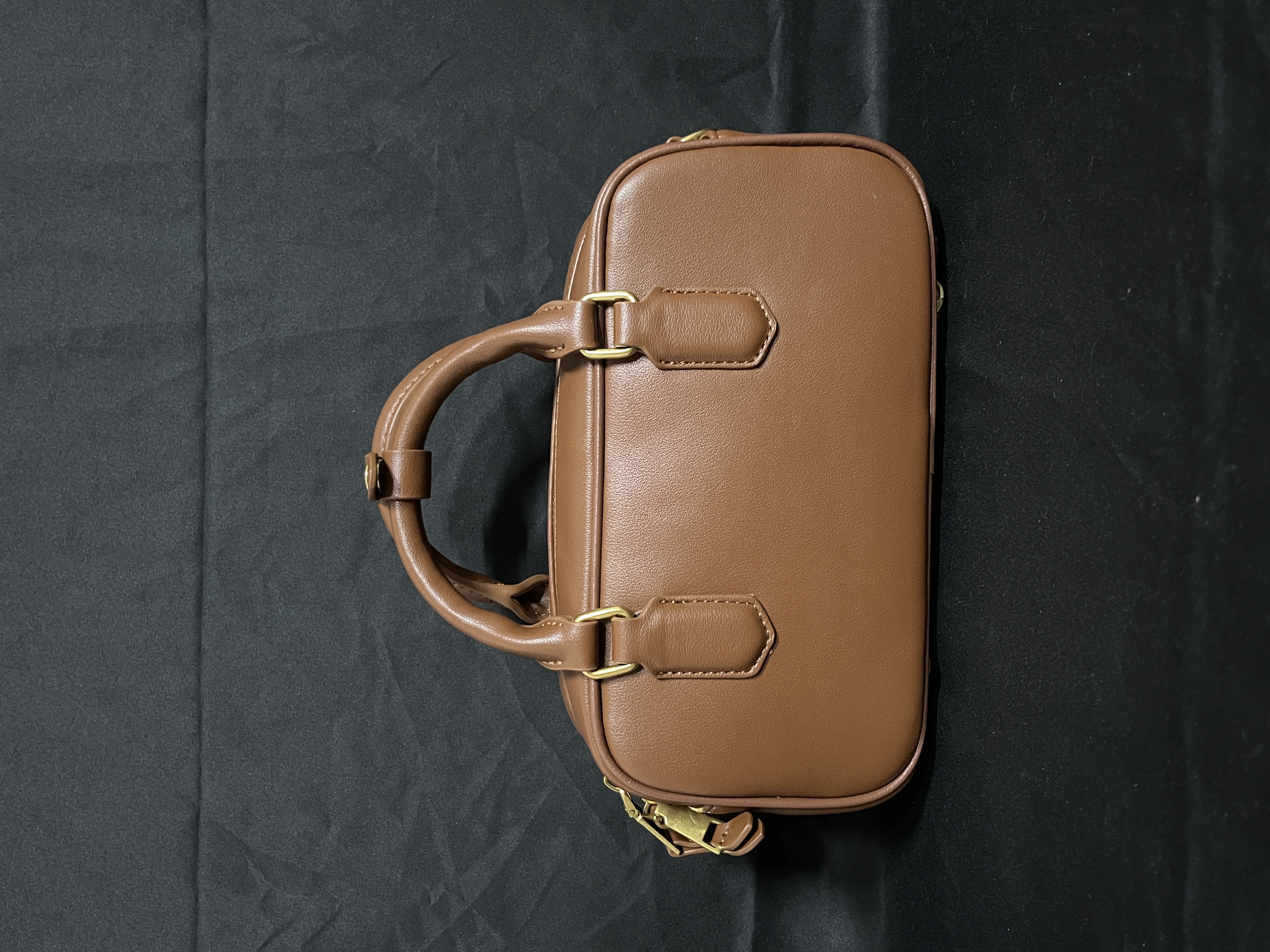 LQ-WITH-QUEEN真皮女包保龄球棕色-长2