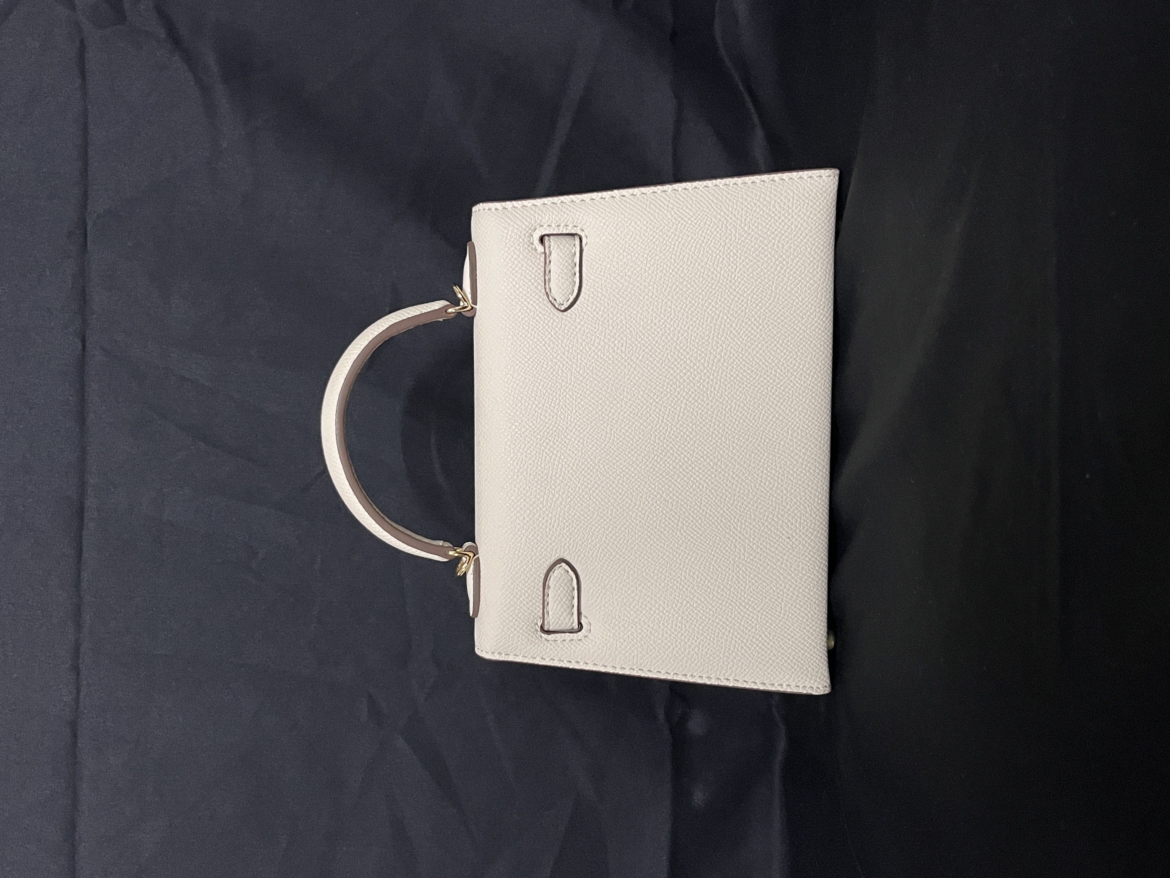 LQ-WITH-QUEEN真皮女包手提手掌纹白色22CM