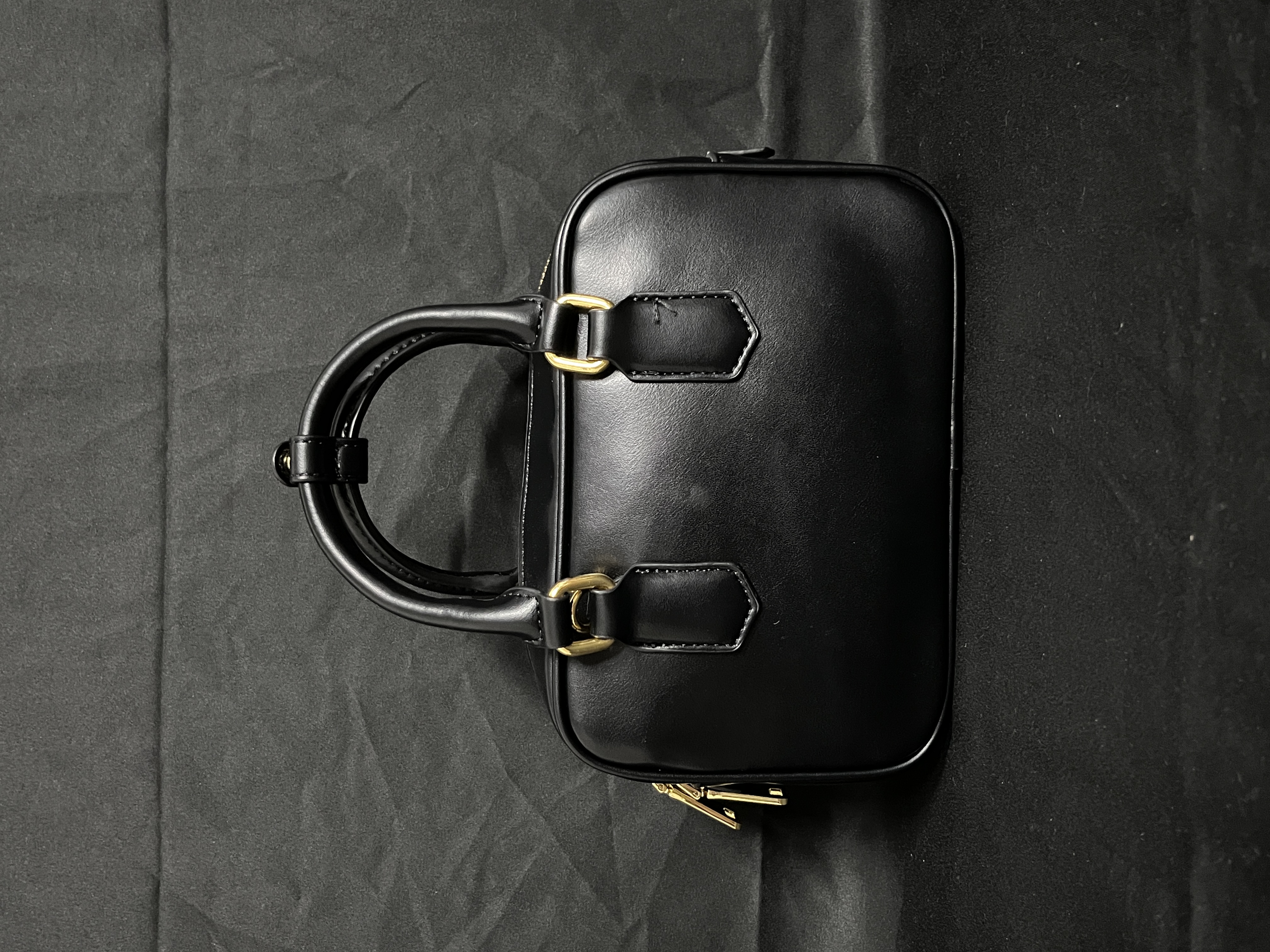 LQ-WITH-QUEEN真皮女包保龄球黑色