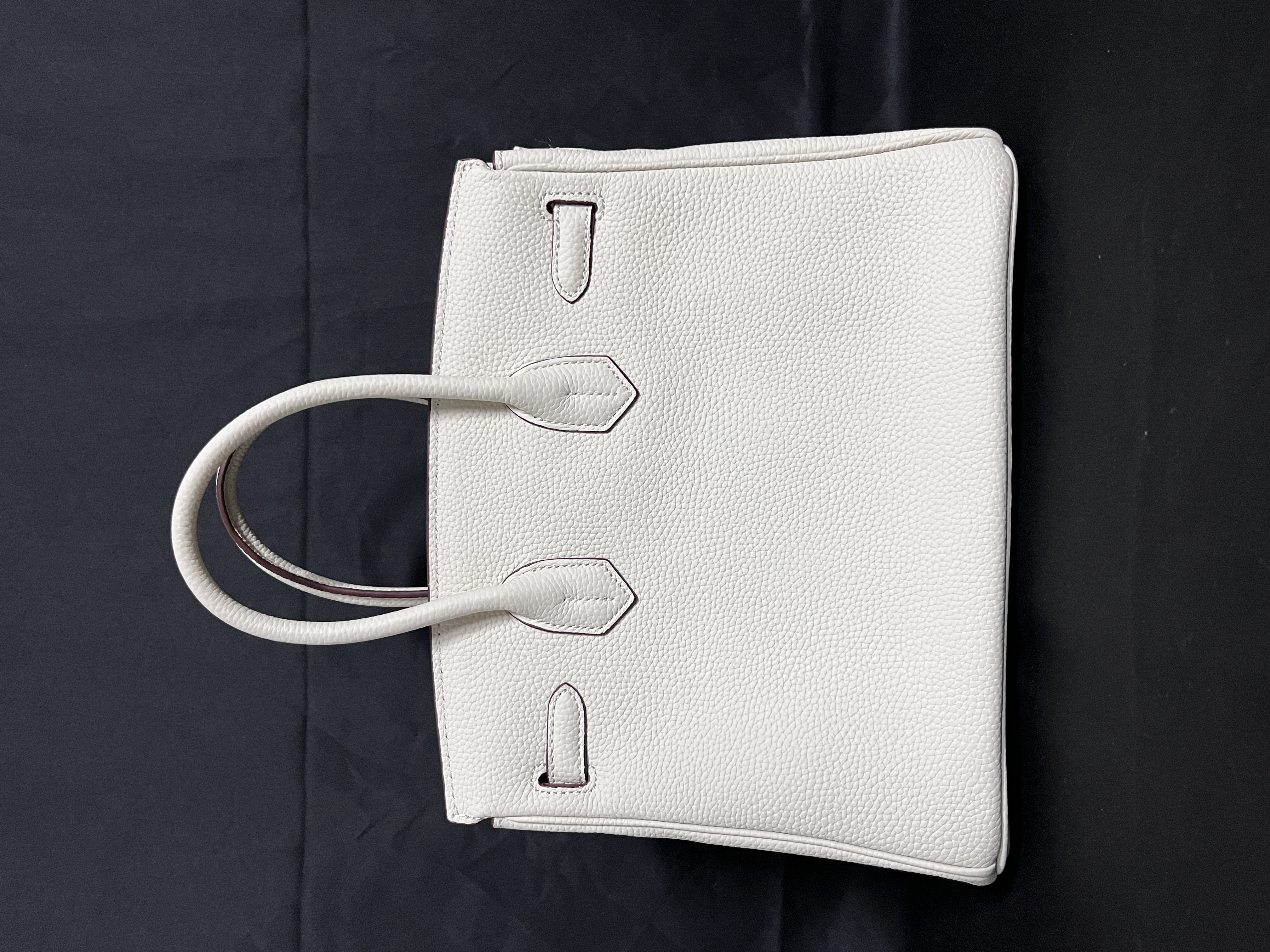 LQ-WITH-QUEEN真皮女包双手提1002白色-小