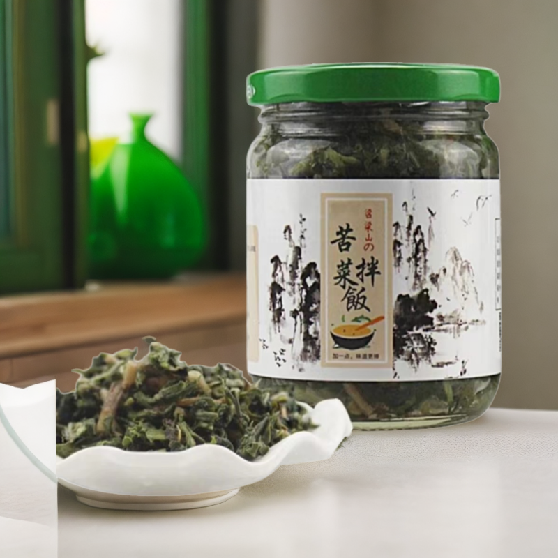 山西特产临县湫水河稀饭搭档苦菜食用苦苣菜罐头瓶装220克