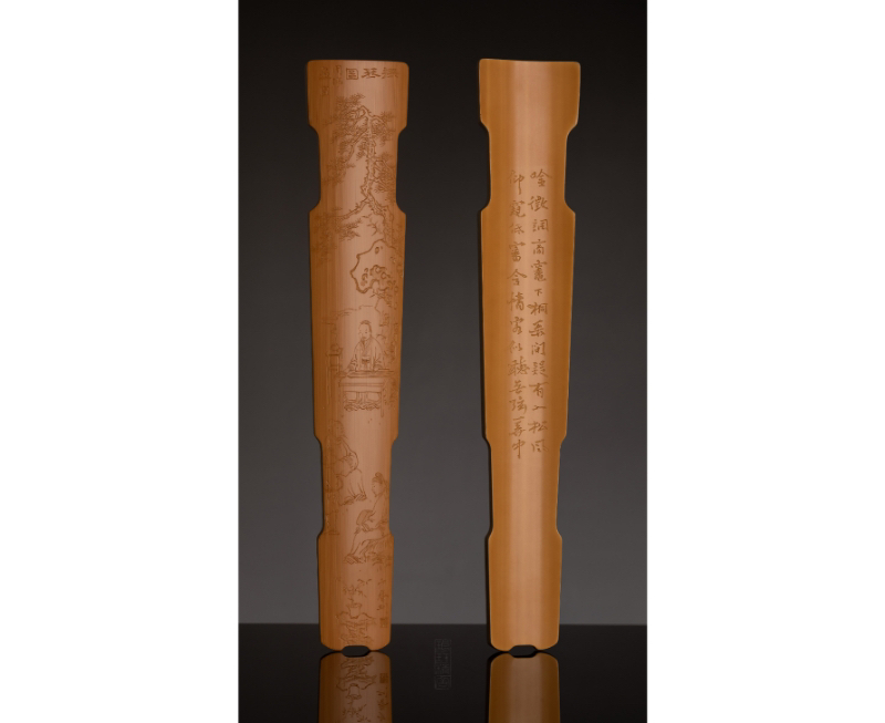 吴门竹刻 抚琴图