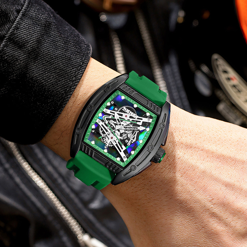 SKMEI/时刻美【石大侠专属】全自动潮流男士防水夜光方形手表7068