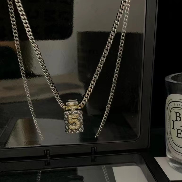 链子925银 坦克5字香水瓶套链44cm+5cm DY71626轻奢高级博主风