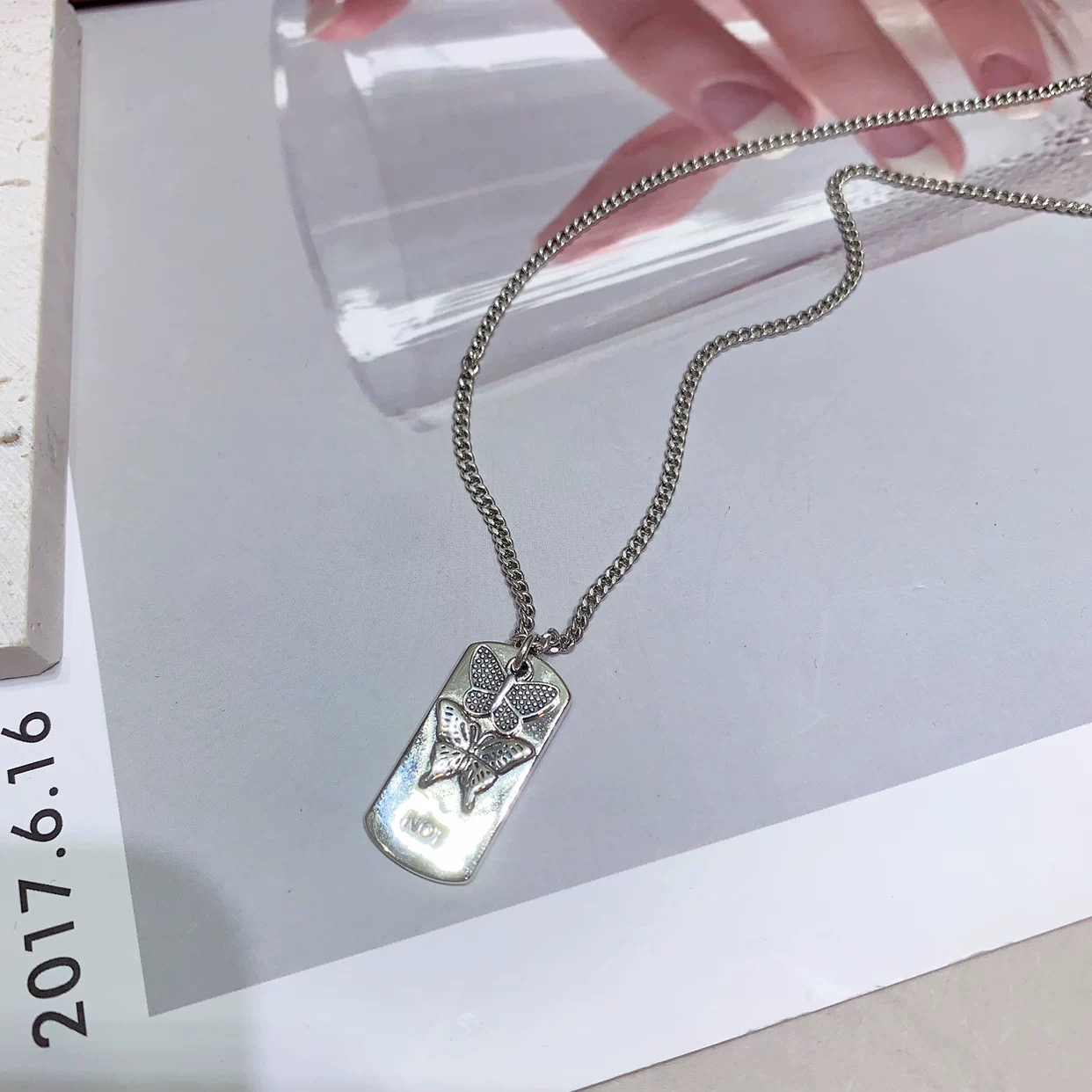 吊坠925银 翩翩飞灵动蝴蝶随意扣吊坠(不含链) C0455 时尚百搭